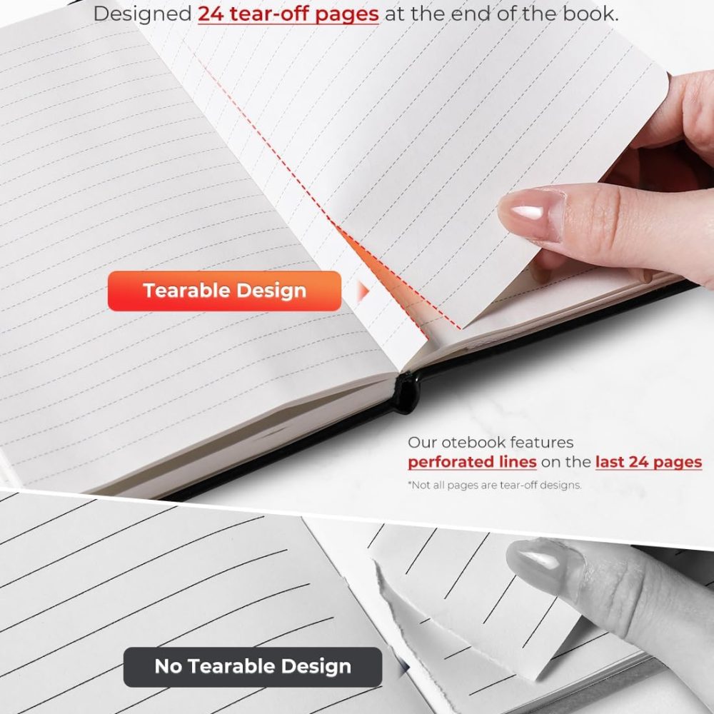 AISBUGUR Pocket Notebook, Small Notebook, 2-Pack Total 320 Pages,3.7" x 5.7" Pocket Notebook (2 Pack, Black1) - Image 3