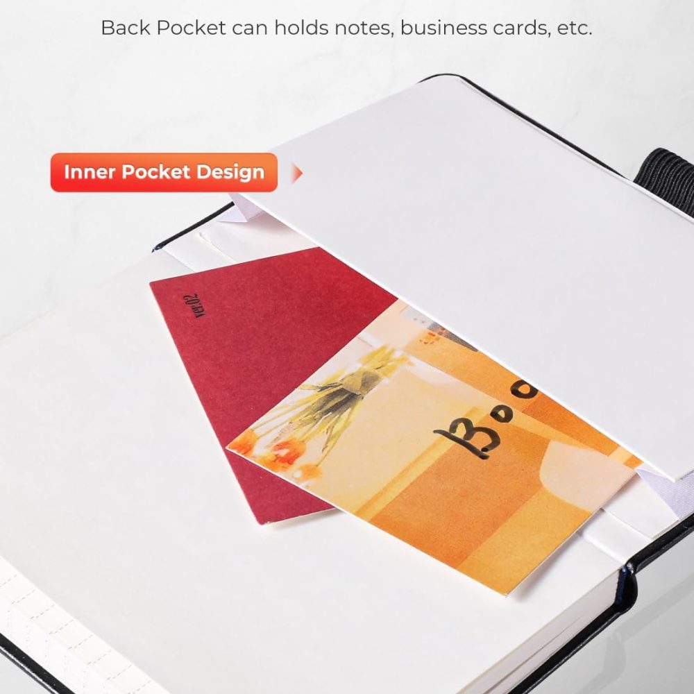 AISBUGUR Pocket Notebook, Small Notebook, 2-Pack Total 320 Pages,3.7" x 5.7" Pocket Notebook (2 Pack, Black1) - Image 4