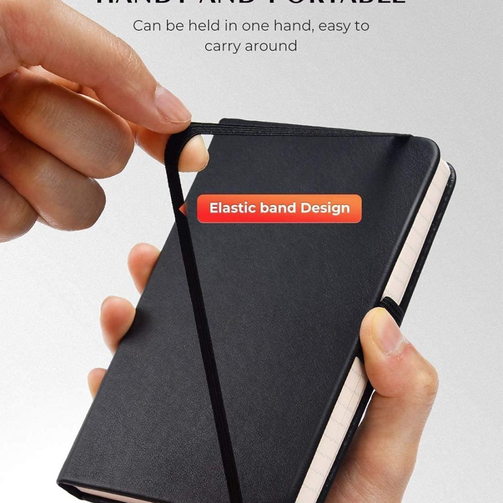 AISBUGUR Pocket Notebook, Small Notebook, 2-Pack Total 320 Pages,3.7" x 5.7" Pocket Notebook (2 Pack, Black1) - Image 5